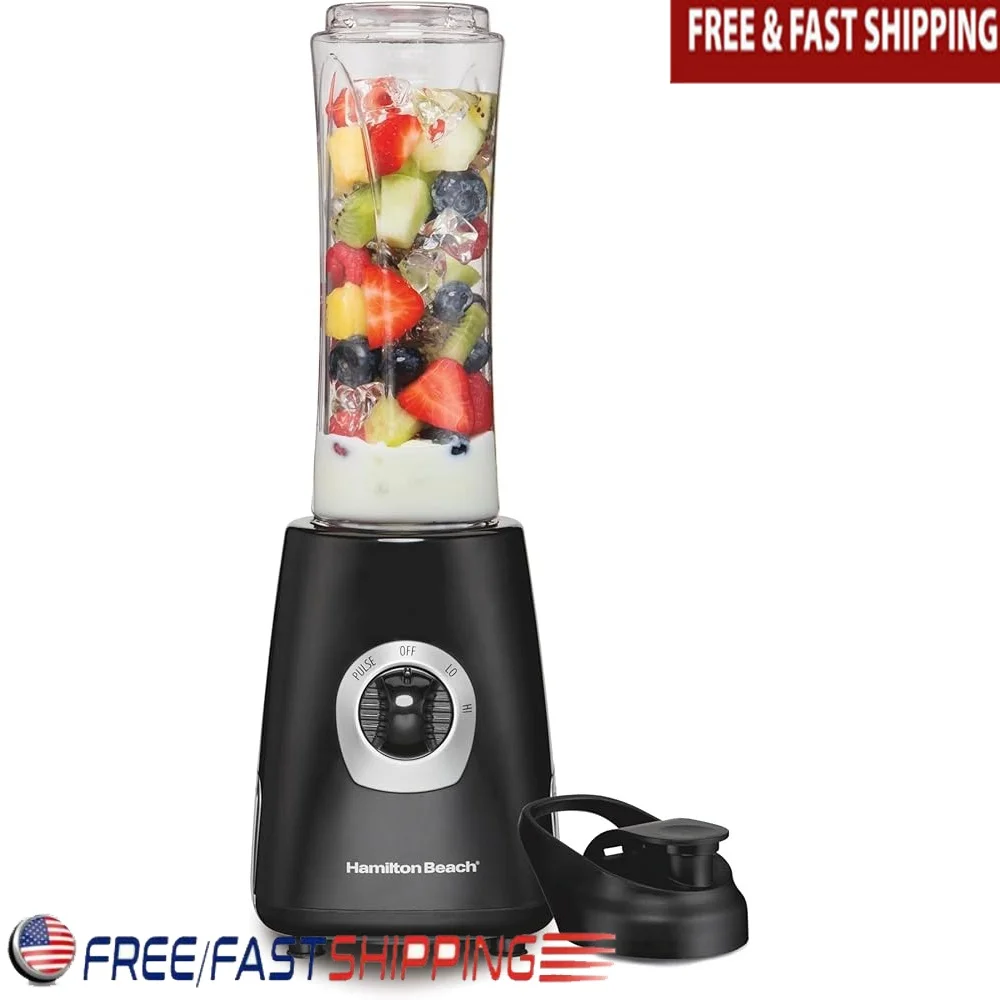 Portable Smoothie Blender 600W Personal Travel Jar 20oz Stainless Steel Blades Adjustable Speed Compact Design No-Drip Lid