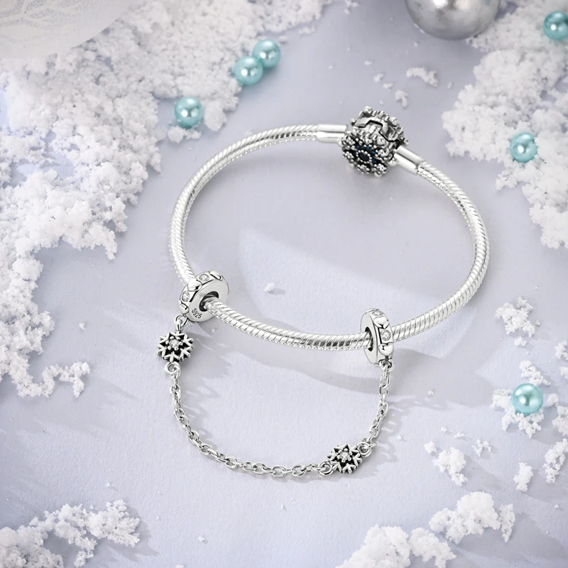 Snowflake Christmas Tree Airplane Original Charms Silver Plated Beads Fit Bracelets Bag Keychain Charms Diy Women Gift Accessory view 6