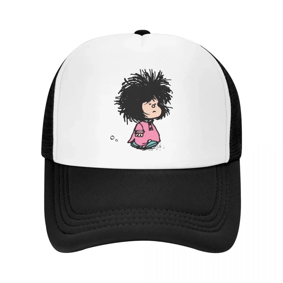 New Personalized Quino Comic Cartoon Mafalda Trucker Hat Women Men Adjustable Unisex Baseball Cap Hip Hop Dad