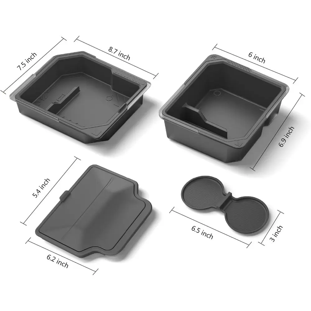 Tesla New Model Y Juniper 2026/Model 3 Highland Center Console Organizer Tray Accessories, Double Layer Space Console Storage Ac