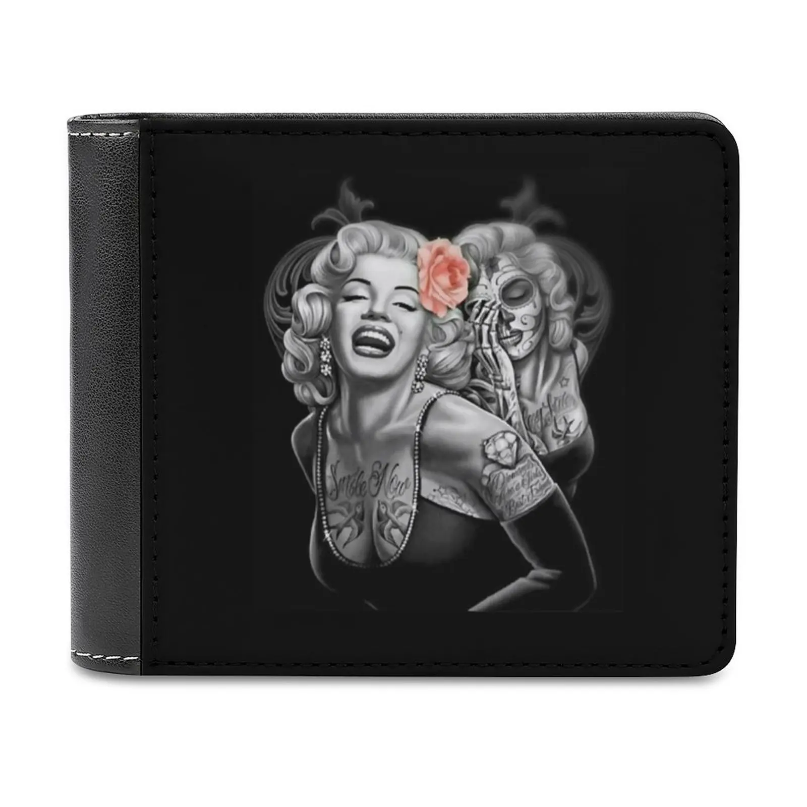 Marylin Monroe Smile Now Cry Later Soft Men Wallets New Purse Credit Card Holders For Male Purses Men Wallet Marilyn Monroe