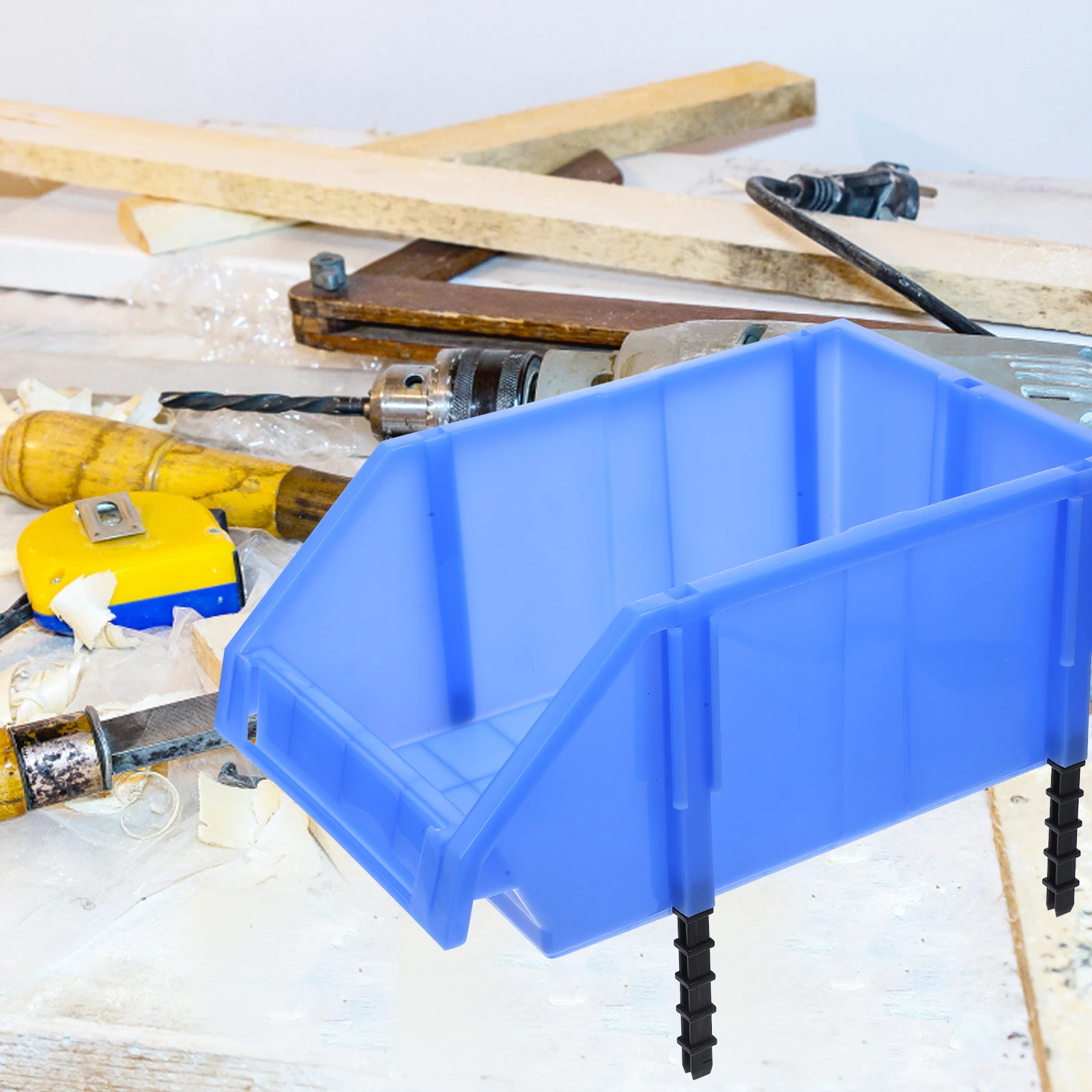 Plastic Tool Boxes Set X- 180x120x80mm Storage Containers Wrench Screwdrivers Home Vehicle Maintenance Nesting Shelf