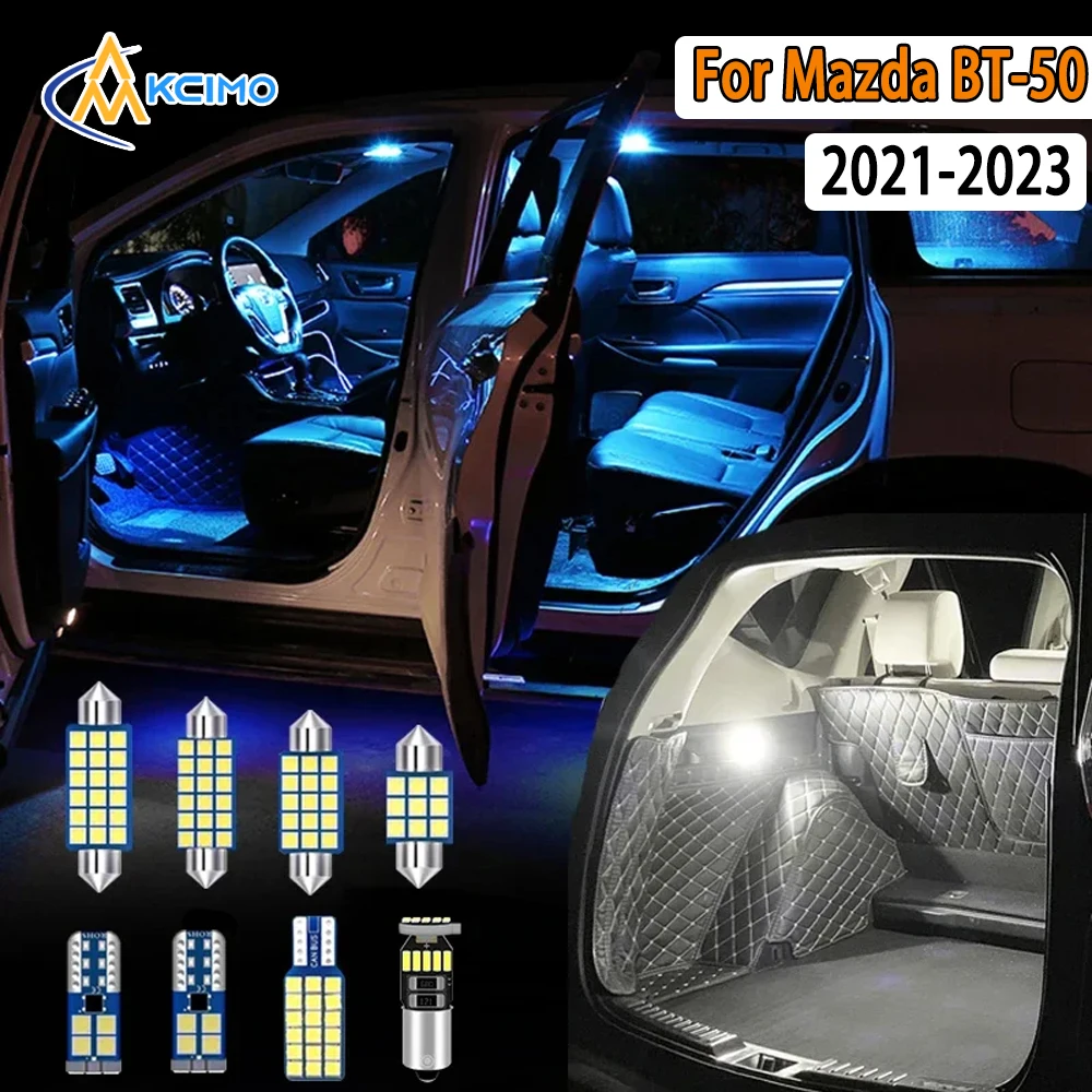

For Mazda BT-50 2021-2023 Canbus LED Interior Light Kit Super Bright Dome Map Door Lights Easy Install Bulbs Set