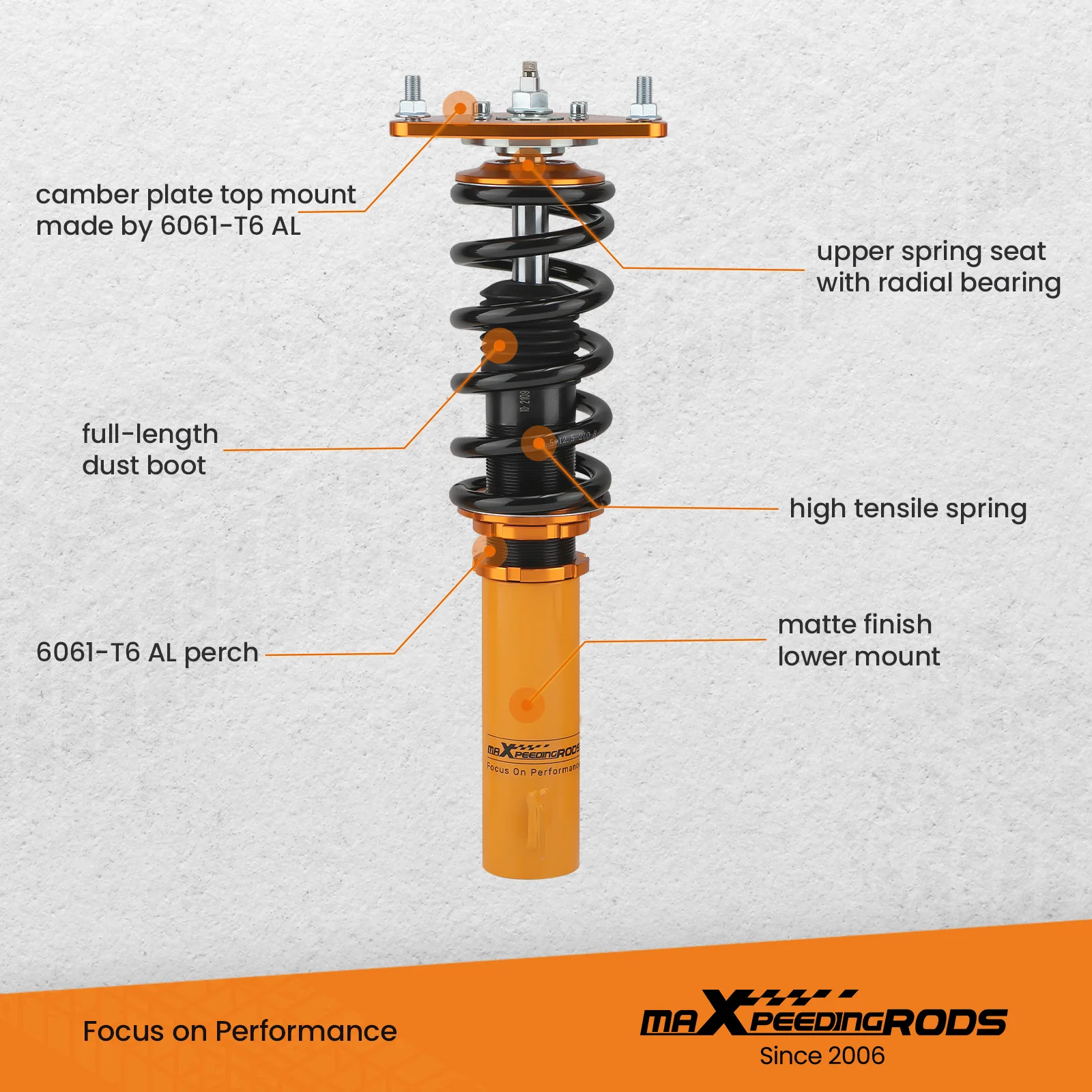 Maxpeedingrods Full Damping Coilover Suspension For Subaru Forester SJG SJ5 Adjustable Shocks Absorber
