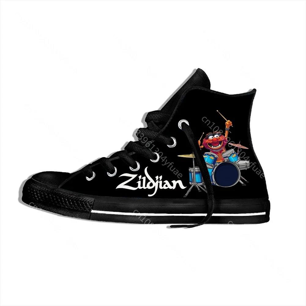 Hot Animal Drummer Show Muppet Drum Novelty Design Fashion Lightweight High Top Cloth Shoes Men Women Casual Breathable Sneakers
