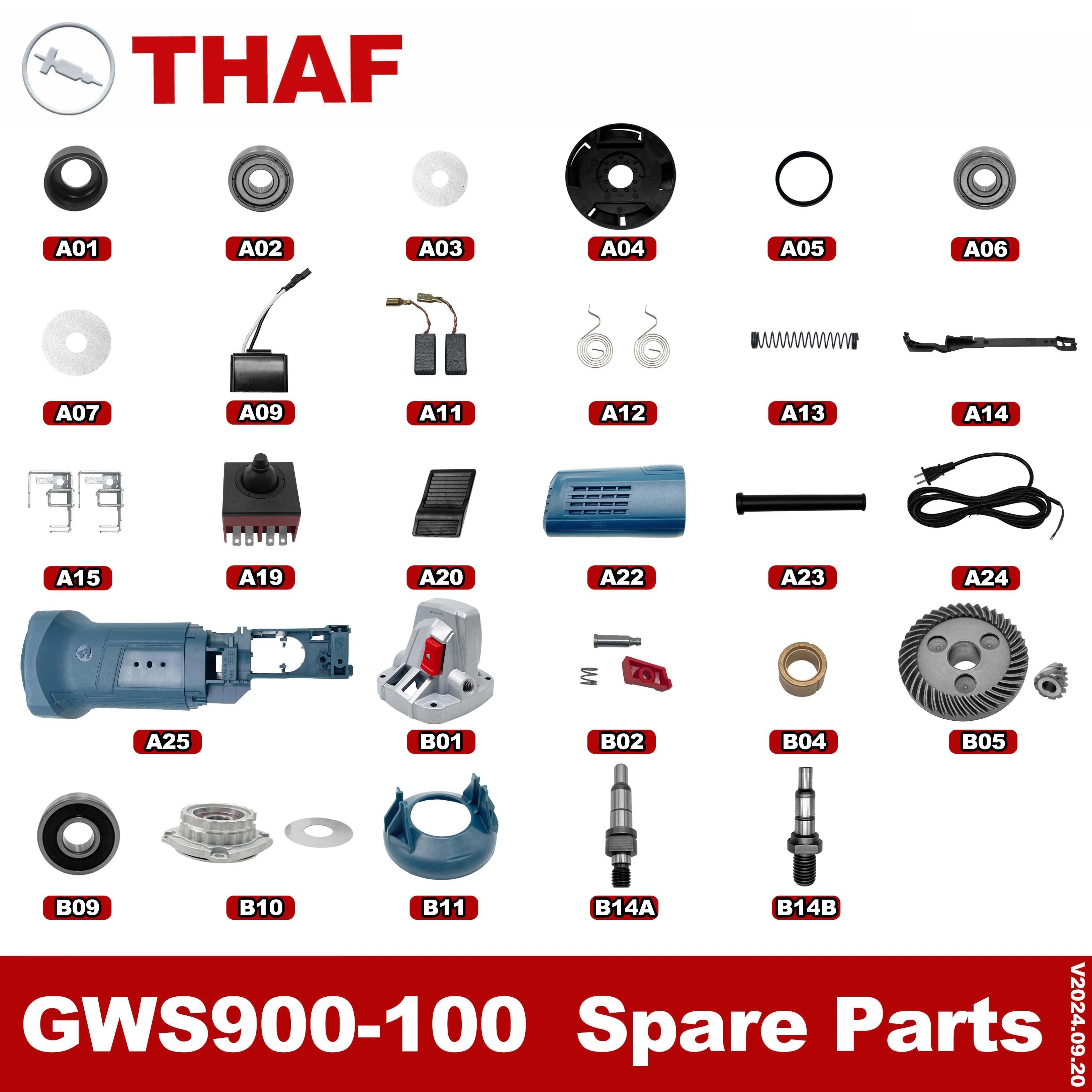 อุปกรณ์อะไหล่ทดแทนสำหรับ GWS900-100ลูกหมู Bosch GWS 900-100 S