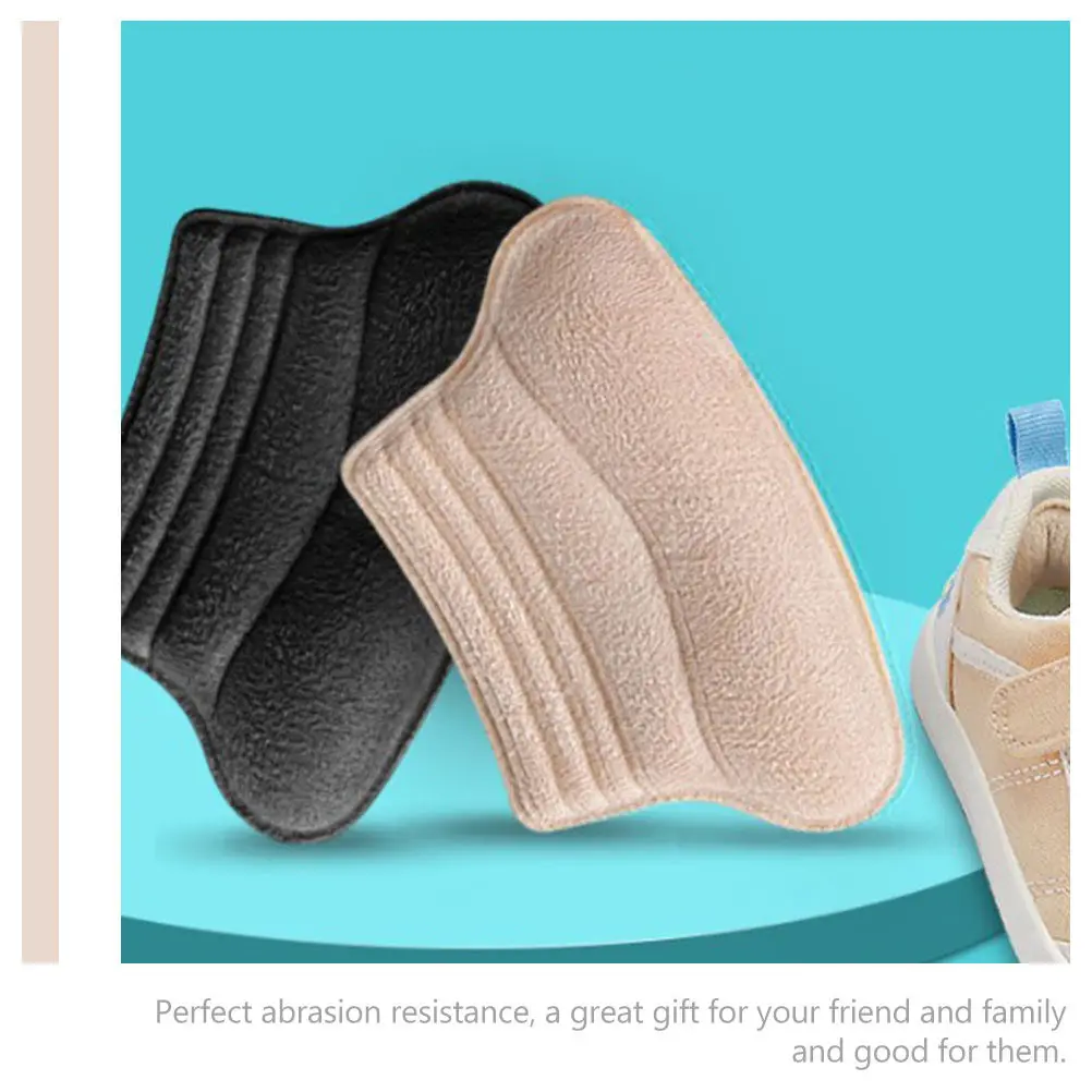 4Pairs Comfortable Heel Cushions Self-Adhesive Wear-Resistant Heel Liners Reduce Foot Pain Prevent Sliding Shoe Supplies