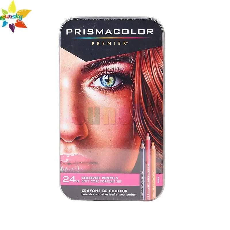 USA Portrait de 24 colors de la peau des Sanford Skin Drawing crayon Soft Big Core Art crayon Sanford prismacolor pencils