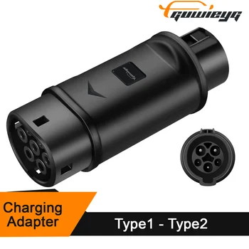 타입 1 to 타입 2 EV 충전기 어댑터, 32A EV 충전기 커넥터, SAE J1772 소켓, 타입 1 to 타입 2 어댑터