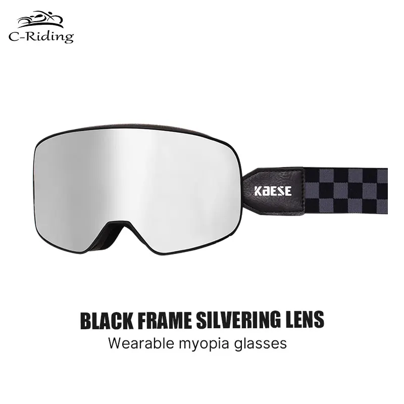 

High Quality Silver Men Women Ski Goggles Set Magnetic Quick-Change Double Layers Anti-Fog Snowboard Goggles Adults