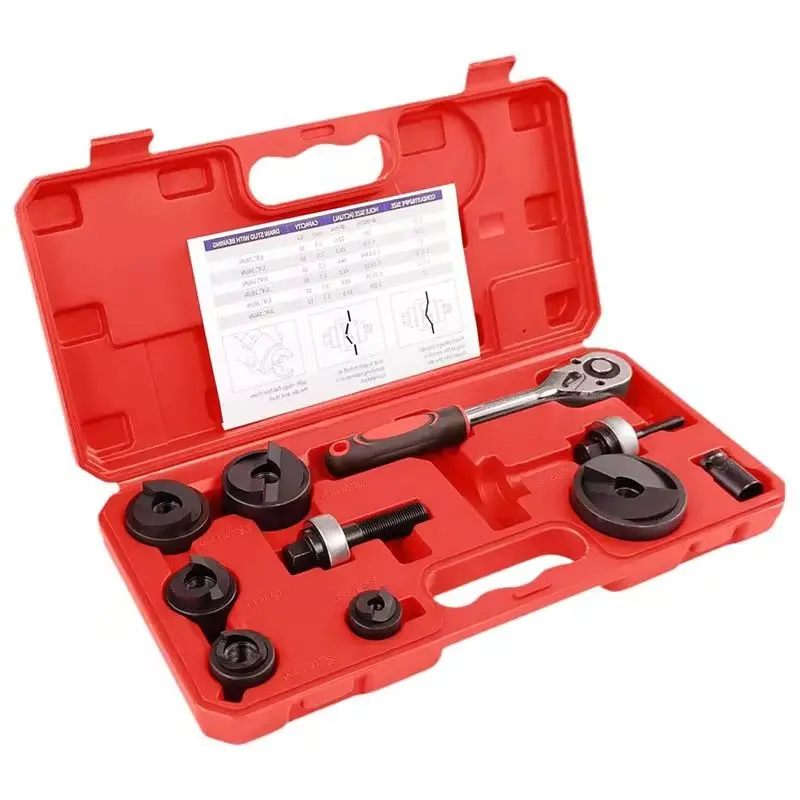 C60 Knockout Hole Punch Kit 1/2-2 Inch Conduit Hole Cutter Tool for Electrical Pipe Installation and Plumbing Construction Work