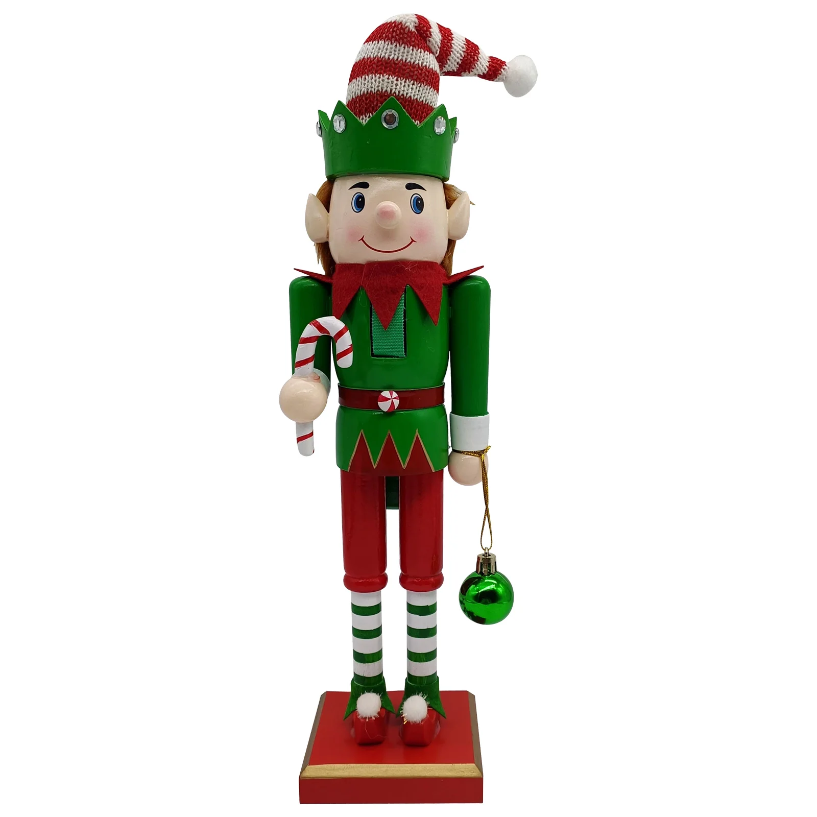 

Christmas Nutcracker Decoration Wooden Soldier Mini Xmas Elf Ornaments Festive Home Decor Tabletop Shelf Display