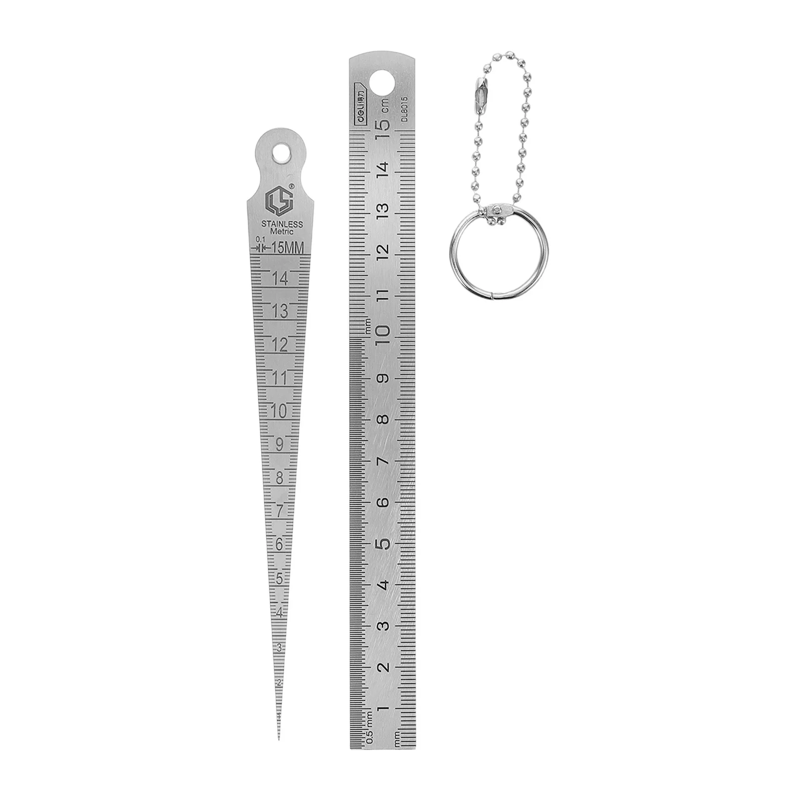 

Automotive Gap Measuring Tool Stainless Steel 1-15Mm Tapered Feeler Gauge for Spark Plug Wire Thickness Bolt Size Metal Contour