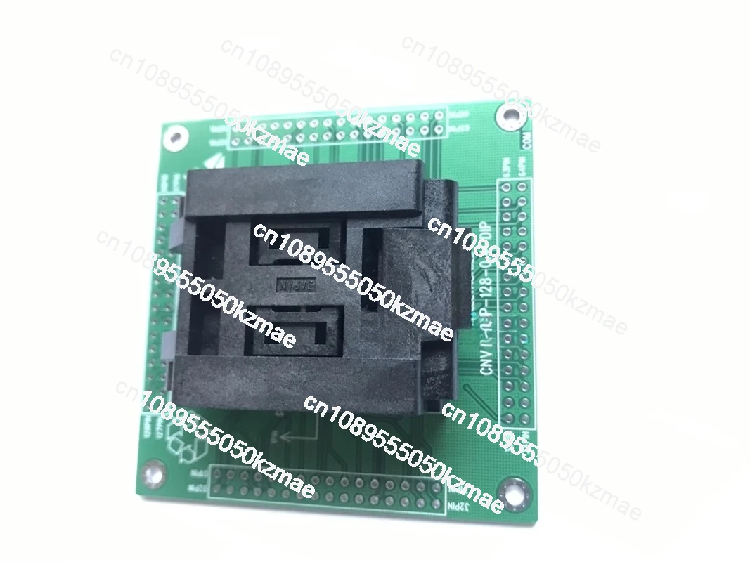 TQFP128 Programming Adapter, 0.4mm Pitch to DIP Socket Converter