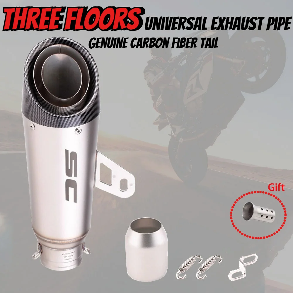 51 مللي متر/60 مللي متر العالمي ، تعديل SC دراجة نارية مشروع العادم الأنابيب ، مع DB القاتل لهوندا YZF R6 R3 R25 MT07 MT09 Z400 Z900 Z650