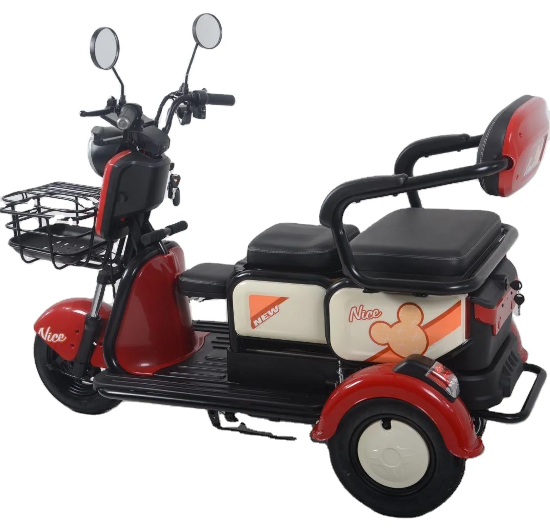 2024 Hot-selling Red, Cheap, Affordable, High-quality, Convenient V9 Three-wheeled Electric Tricycle