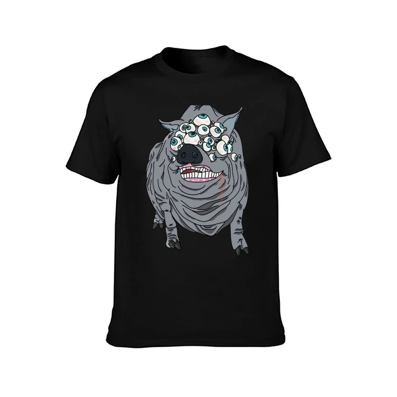 Bloodborne maneater boar T-Shirt, Summer Casual Cotton Tee, Oversized Streetwear Tops, Vintage Graphic Print, Unisex Men Women