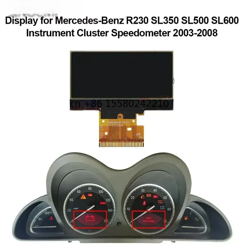 Car Instrument LCD Display A2305407611 for R230 SL500 SL550 2003-2012 Repair Interior Parts Gauge Sets Dash Panels