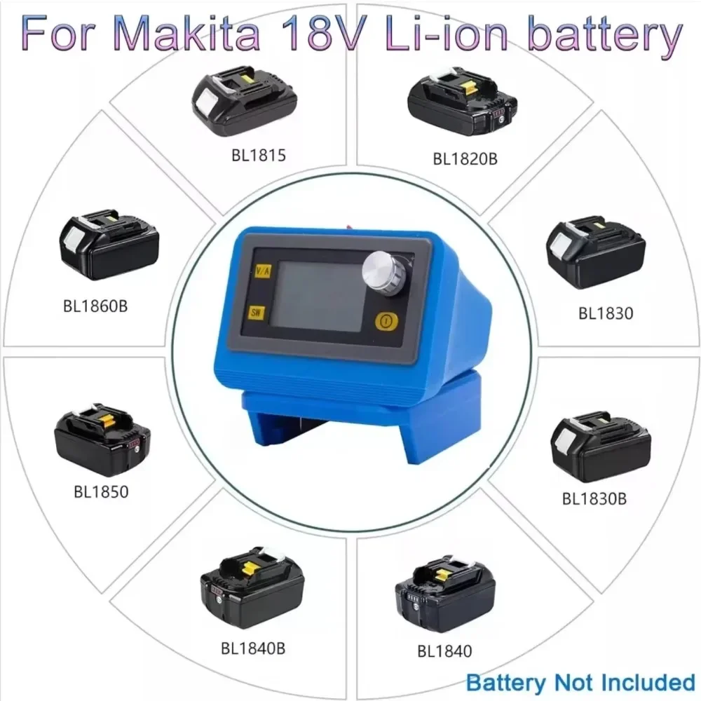 Portable CNC Adjustable Battery Power Supply DC Voltage Regulator Converter FOR Makita 18V LXT Li-ion Battery Series(NO Battery)