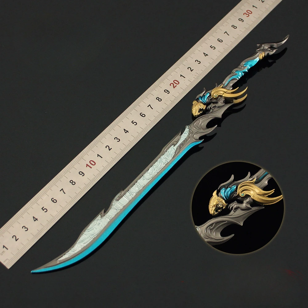 30CM Naraka: Bladepoint Weapon Game Peripherals Full Metal Craft Model Cosplay Sword Outdoor Trainning Toy Collectible Ornaments