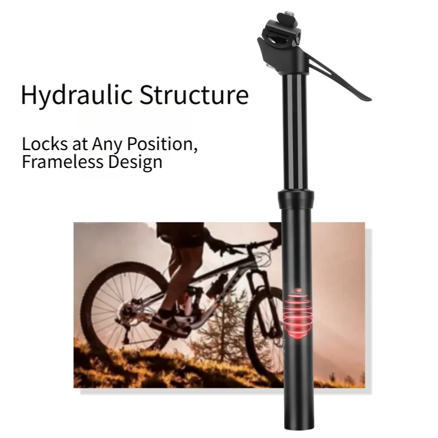tige-de-selle-hydraulique-en-alliage-d'aluminium-pour-vtt-272-x-350-400-mm-–-piece-de-velo-reglable-en-hauteur-pour-une-conduite-securisee