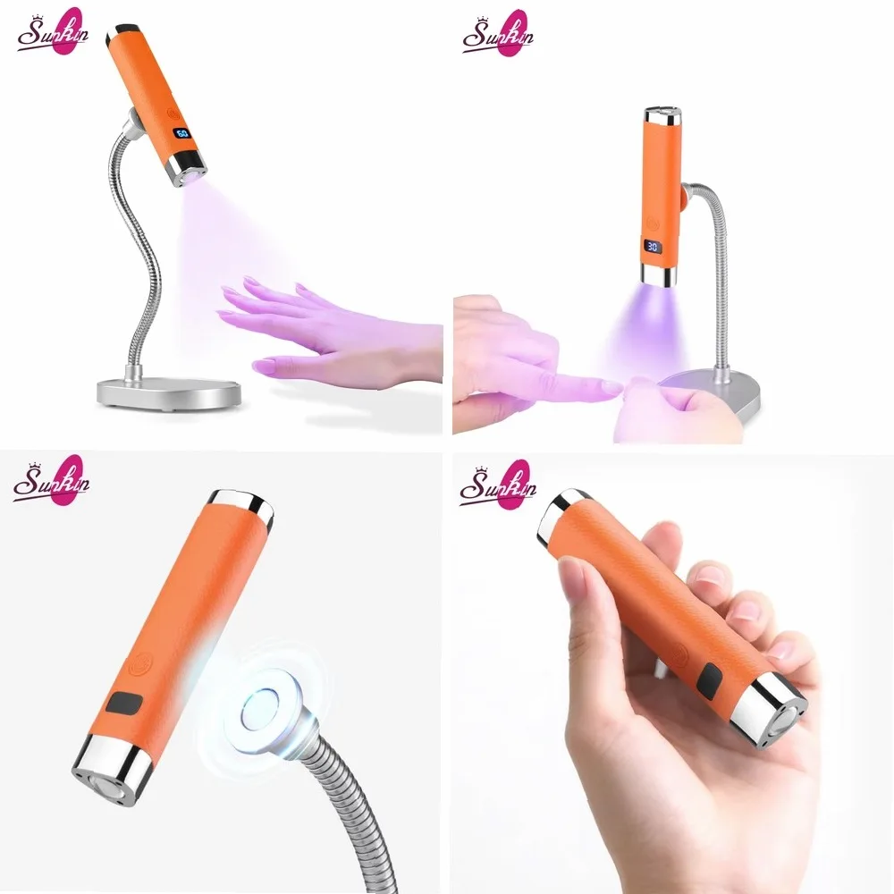 Portable Mini UV LED Nail Lamp, Magnetics Stand, Fast Curing Gel Light