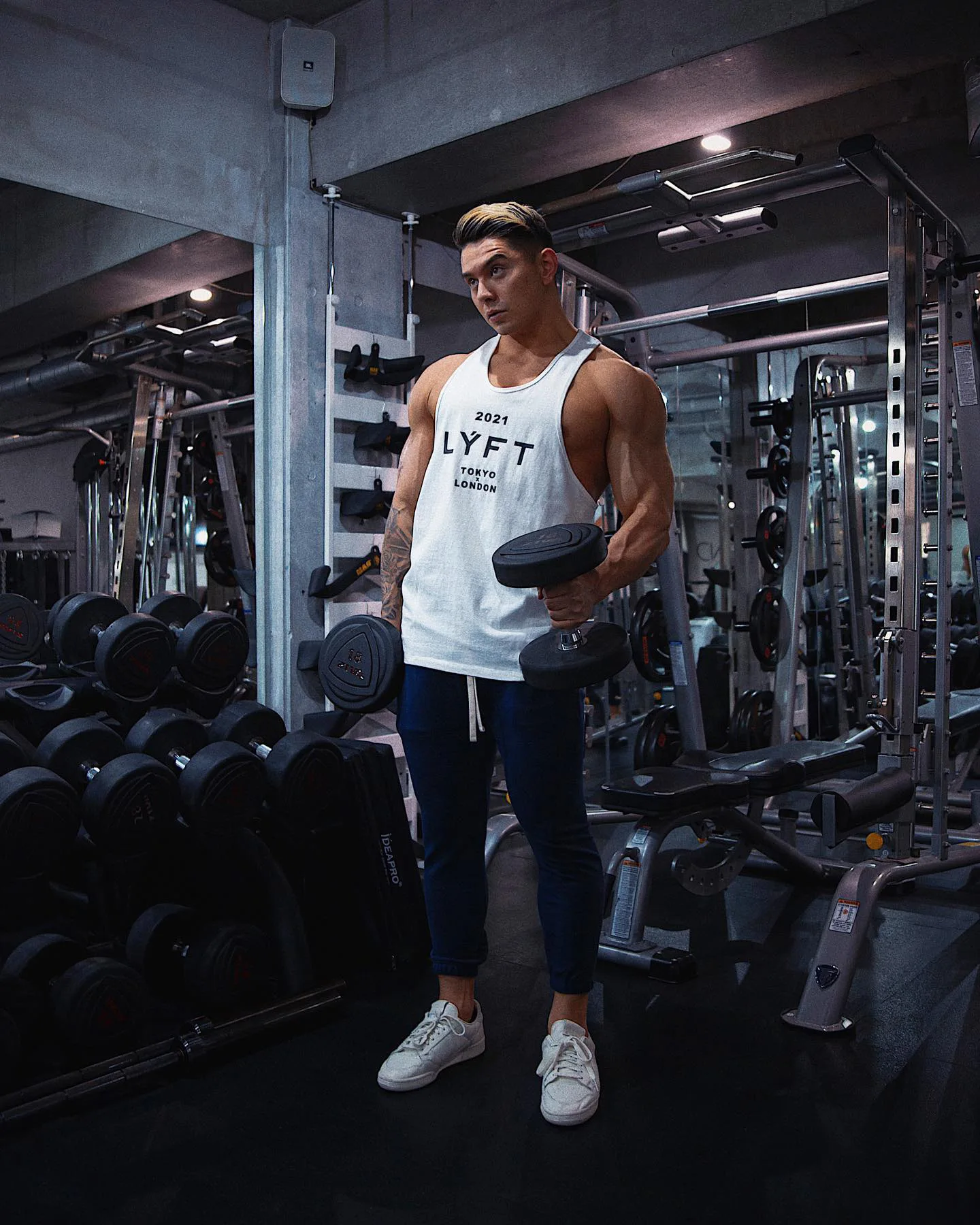 2024 New LYFT Fitness vest Men\'s fitness Breathable slim-fit sports trend summer cotton sleeveless vest