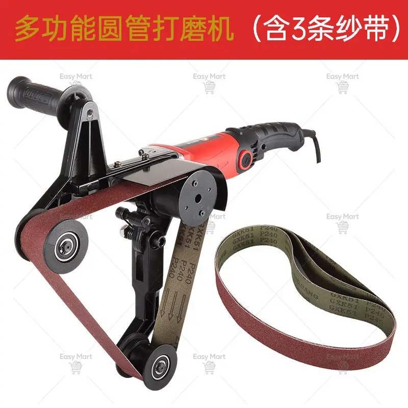 800W Round Tube Wire Drawing Machine High Power  Belt Machine Grinding and Rust Removal Polishing