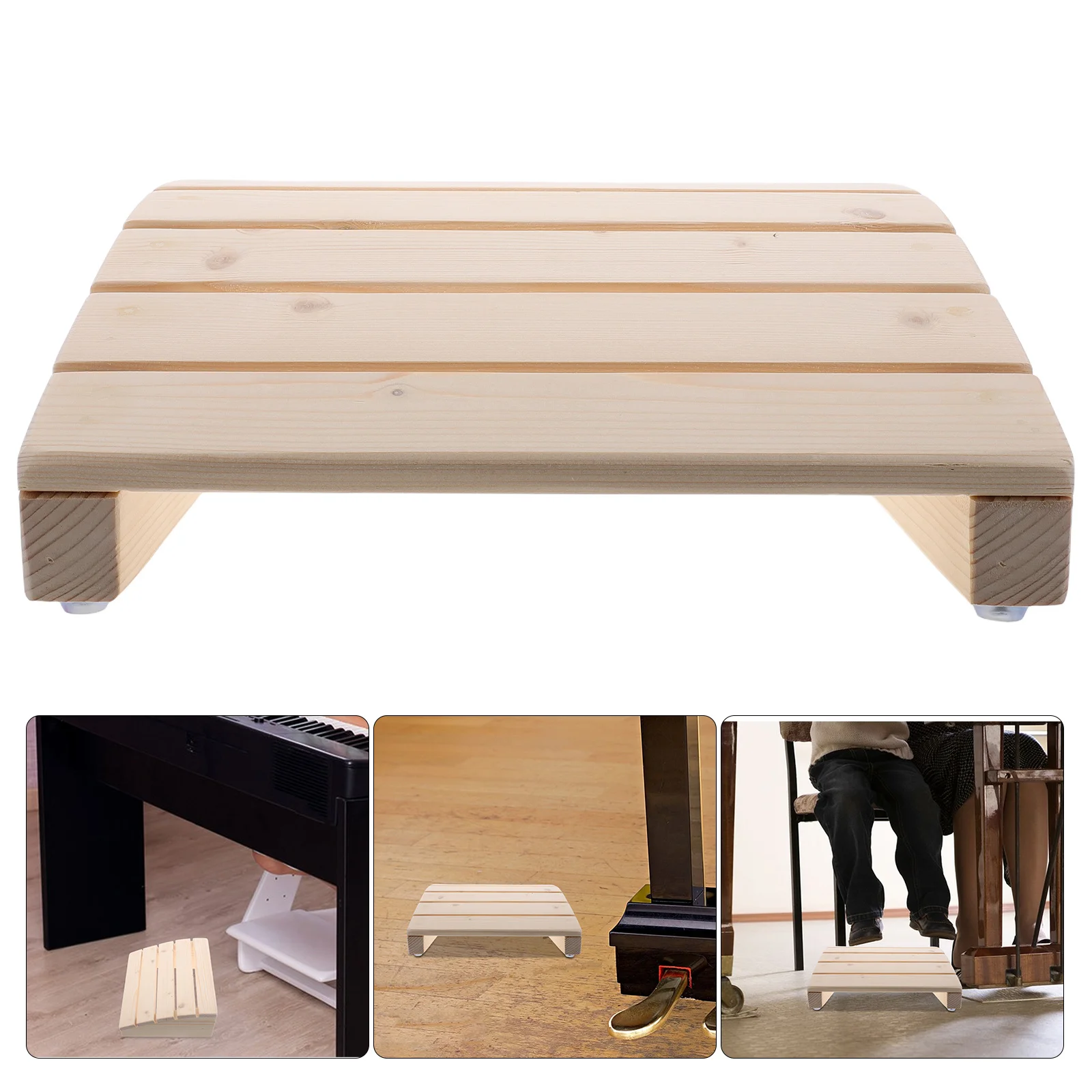 Children Wooden Piano Stool Ergonomic Footrest Beginner Practice Stool Stable Use Step Toddler