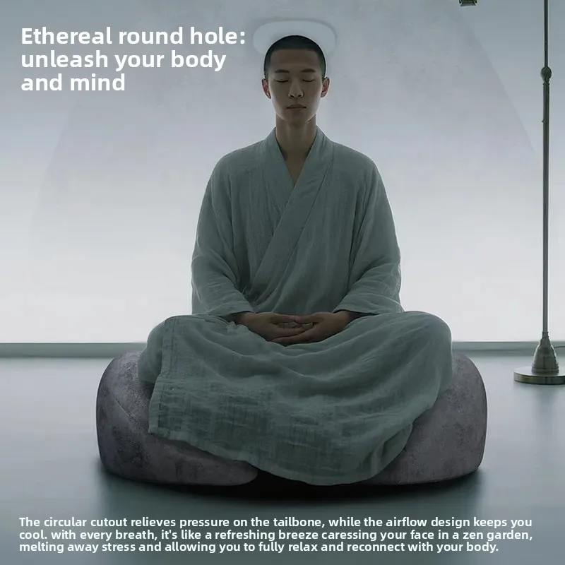 Memory Cotton Meditation Cushion Yoga Sitting Mat Cross Legged Floor Seat Pillow for Yoga Meditation Fitness，Meditation Mat