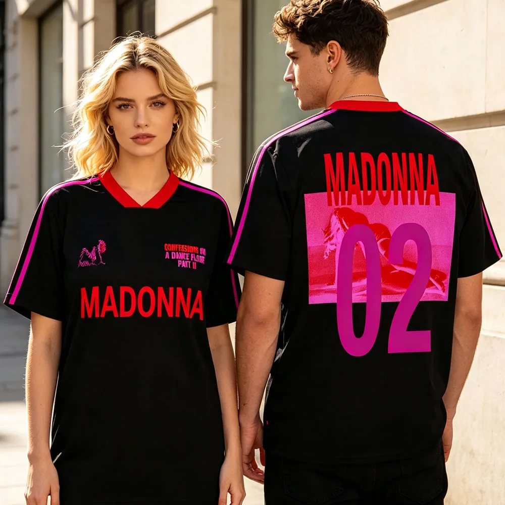 Madonnaa CONFESSIONS II Soccer Jersey Men Women Clothing Fashion Design Graphic Print Merch Football Tee Casual Summer Shirts