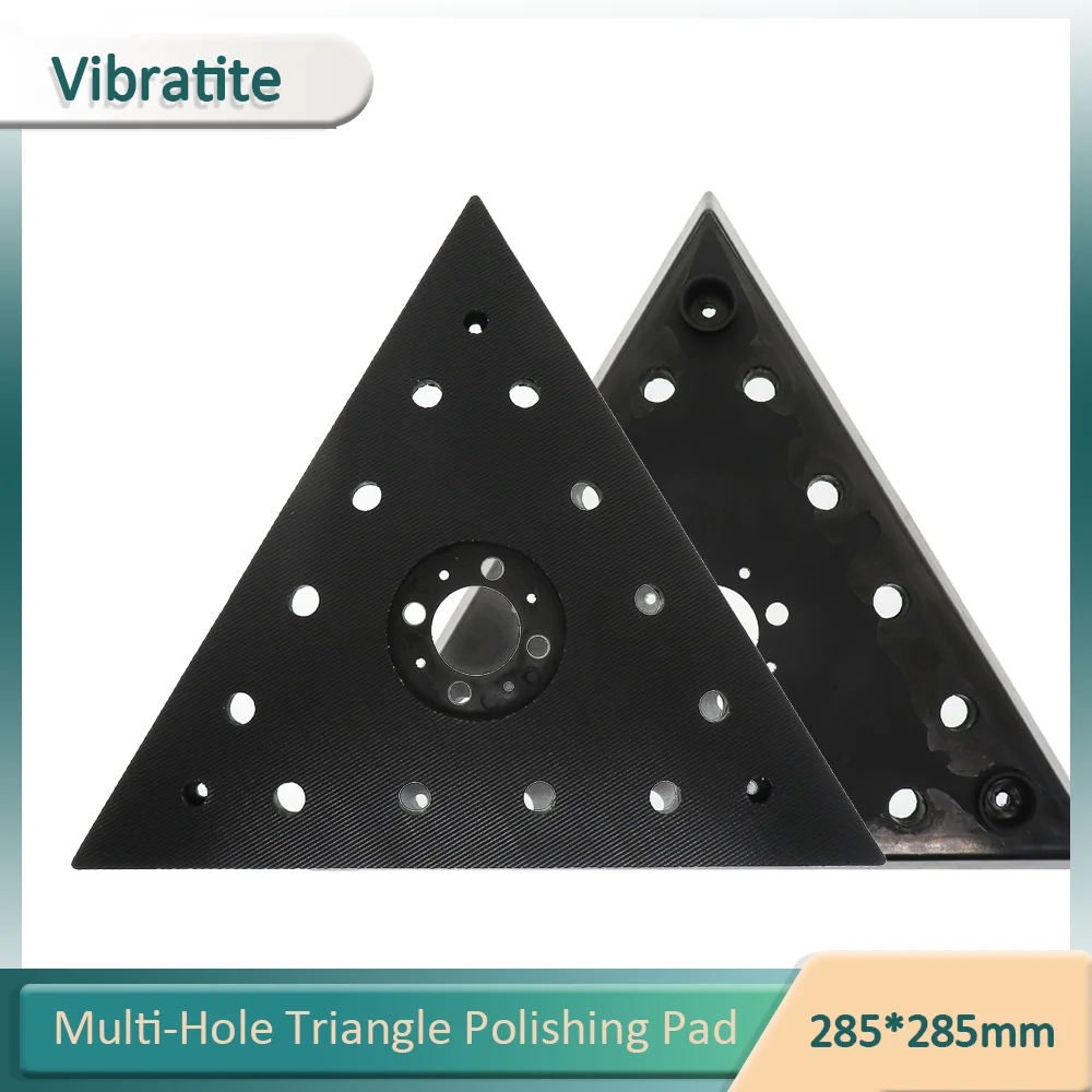 285mm Sanding Pad Triangle Sanding Pads Multi-Holes Dust Free Backing Pad Hook and Loop for Wall Grinding