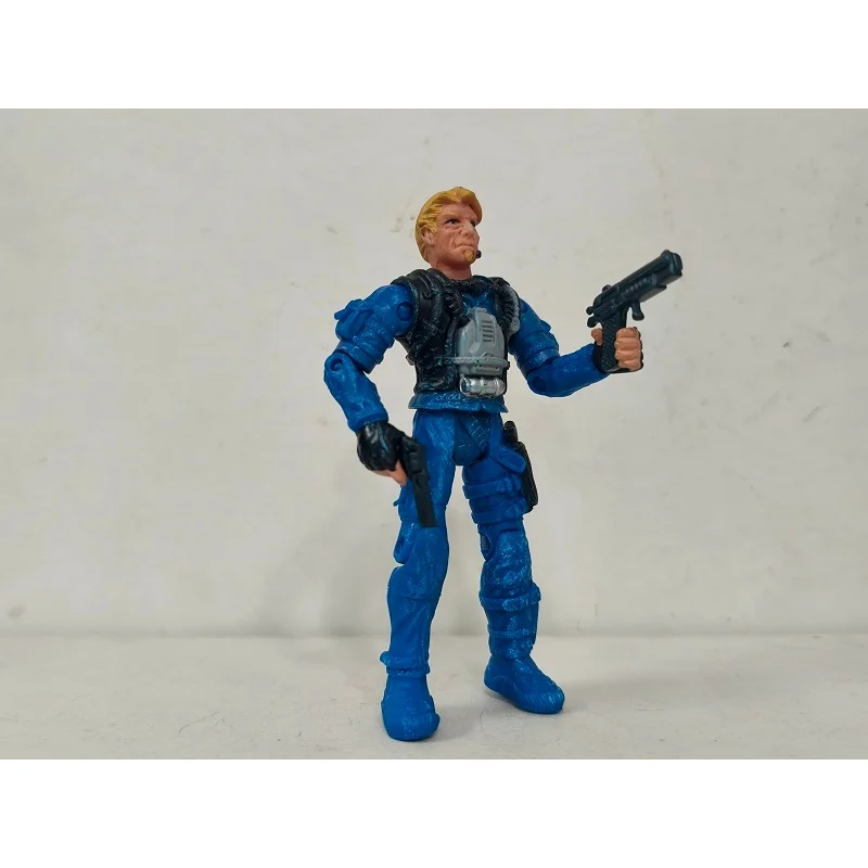 Niebieska figurka żołnierza wojskowego Lanard The Corps 2003 Marcus „Rip” Dundee o długości 3,75 cala