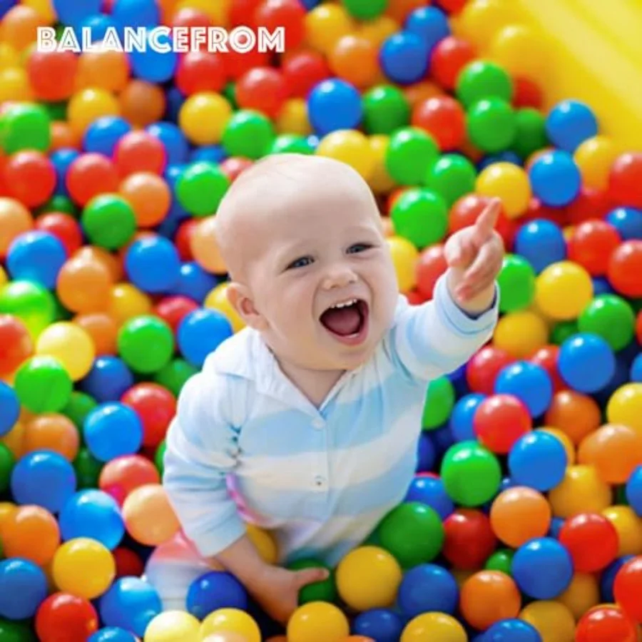 Juego de Pelotas de Juego con Bolsa de Malla en Colores Arcoíris o Pastel, Plástico Resistente a los Golpes para Piscinas de Pelotas, Casas de Juego y Brincolines