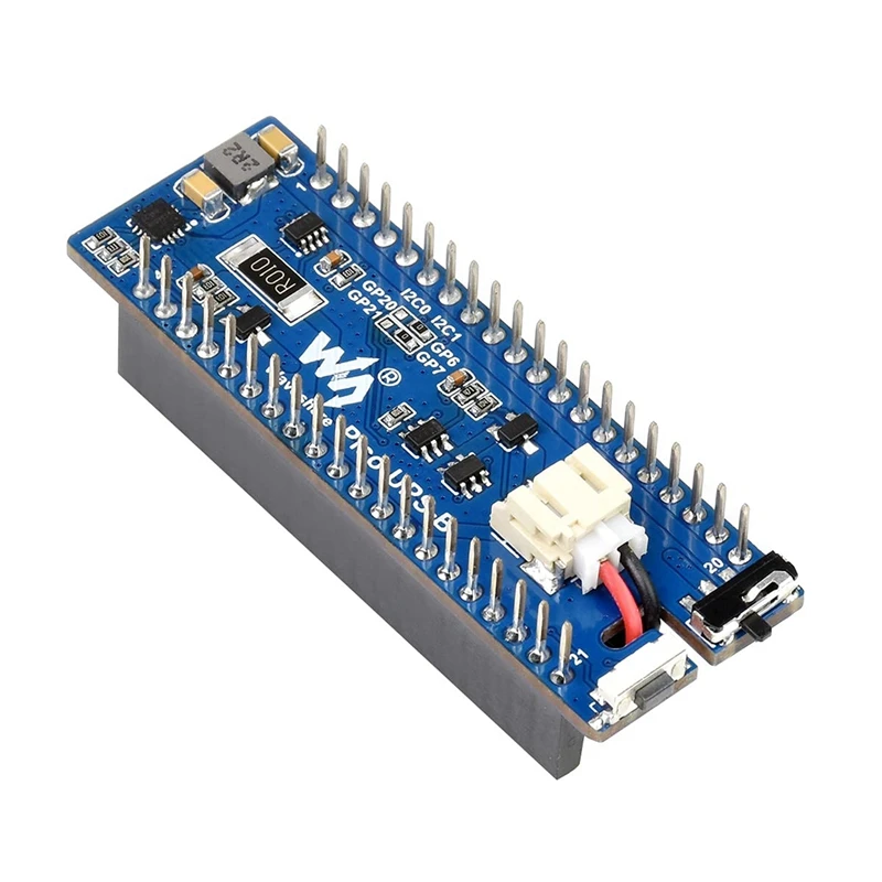 Waveshare UPS Module B For Raspberry Pi Pico Board, Uninterruptible Power Supply Monitoring Battery Via I2C Bus,Stackable Design