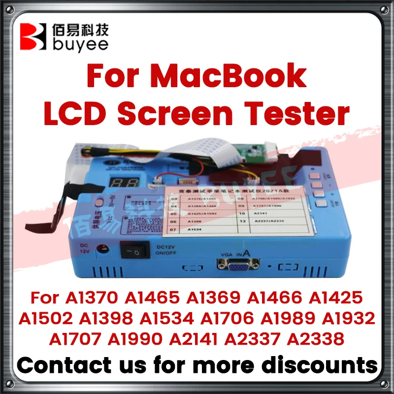 LCD Screen Tester For MacBook Display Panel Test Tool 2021A 2023A A1706 A1989 A1932 A1707 A1990 A2141 A2337 A2338 A2442 A2485