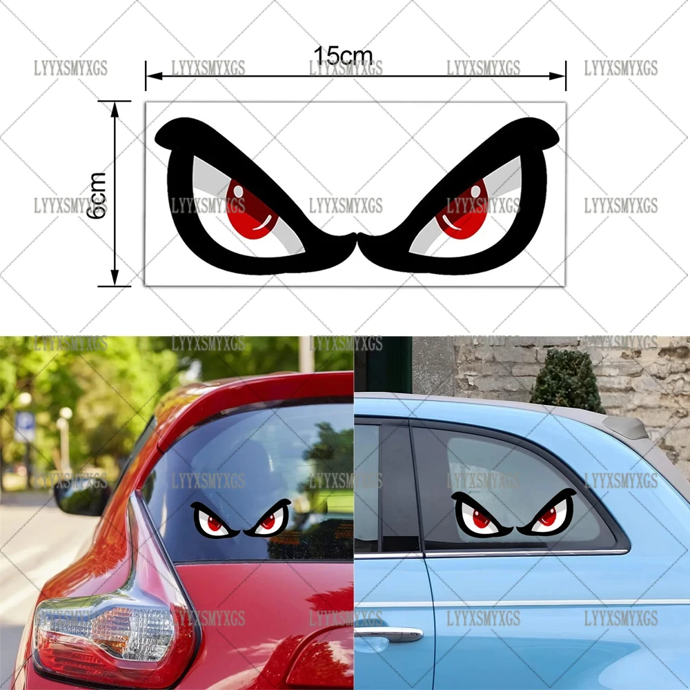 

2Pcs Self-Adhesive Custom Pair Angry Eyes Car Stickers Waterproof Sunscreen Vinyl Decal PVC Wholesale Car Decoration