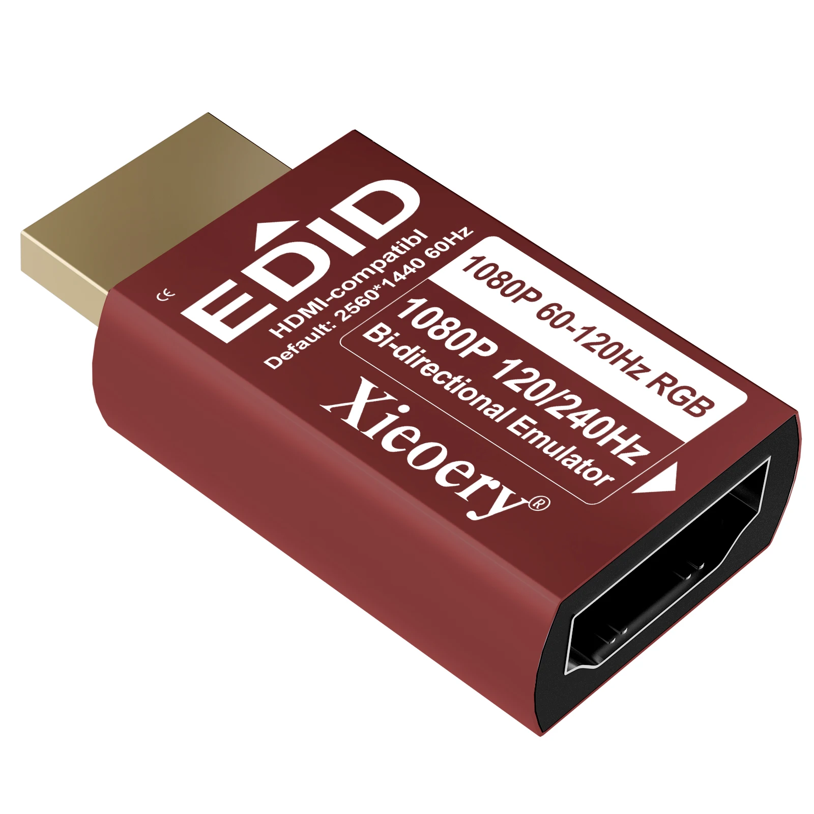 HDMI EDID Emulator 2K 1440P High Refresh RGB, HDMI Dummy Plug with Full RGB Color, Default 2560×1440@60Hz Virtual Display