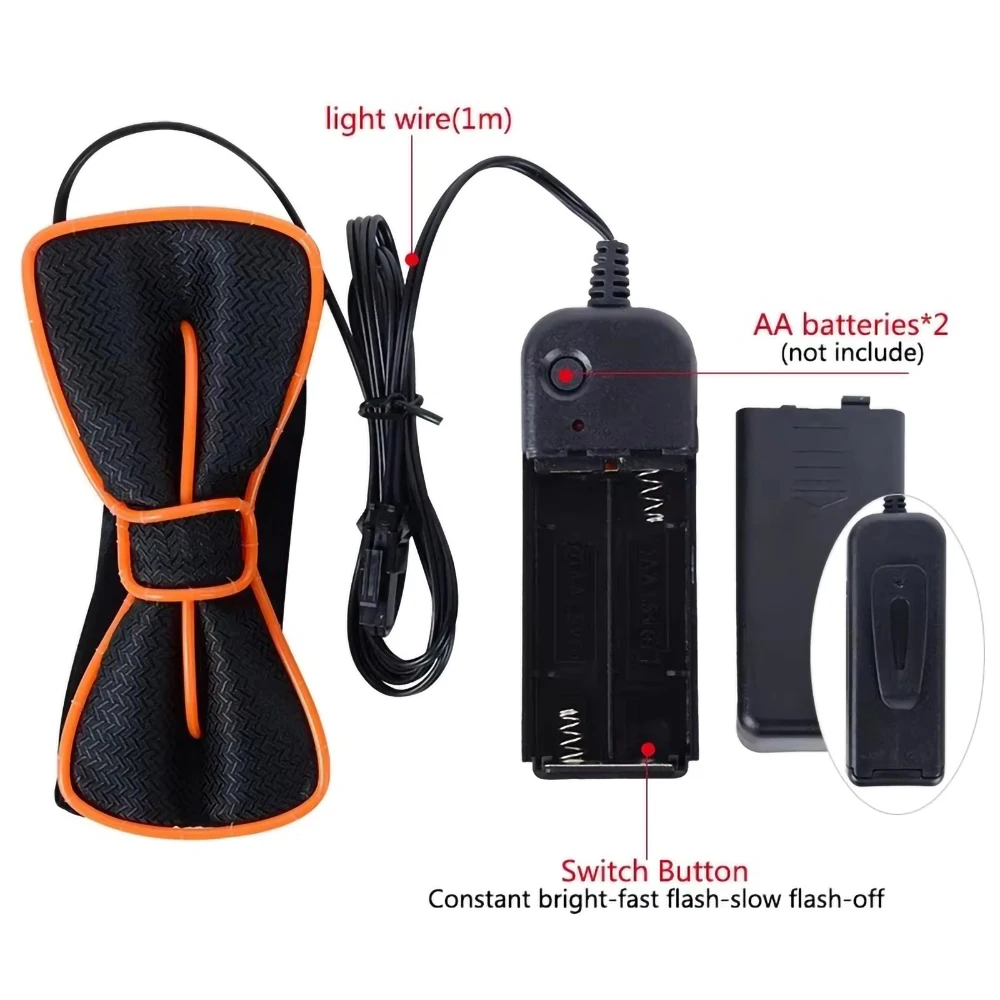 Urlaub Partei Liefert Glow LED Licht Fliege Männer Frauen Kostüme Dekor Requisiten Krawatte Für Nacht Party