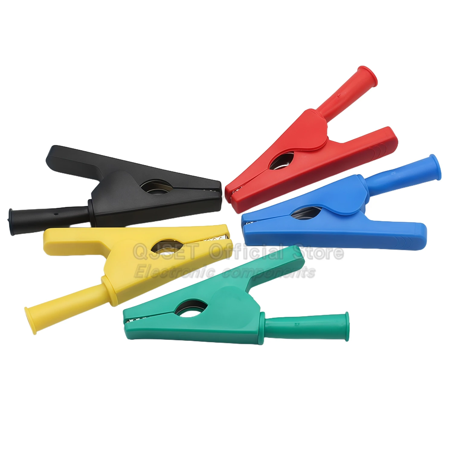 1pcs 50A Large All-Copper Alligator Clip with 20mm Opening 4mm Banana Plug Socket Insulated Sleeve Clip High-Voltage Test Clip