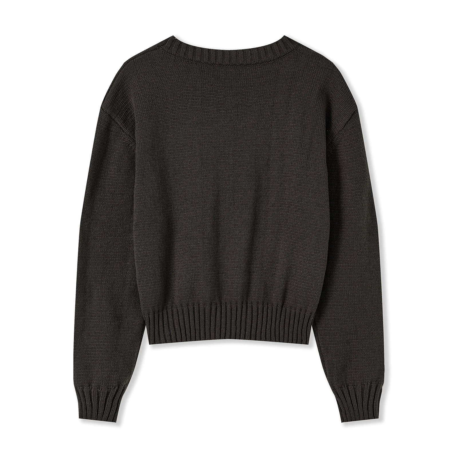 سترة نسائية موضة شتاء 2026 مُزينة بالزهور بلوفرات تريكو للسيدات غير رسمية برقبة دائرية وأكمام طويلة ملابس علوية فضفاضة ضيقة متماسكة