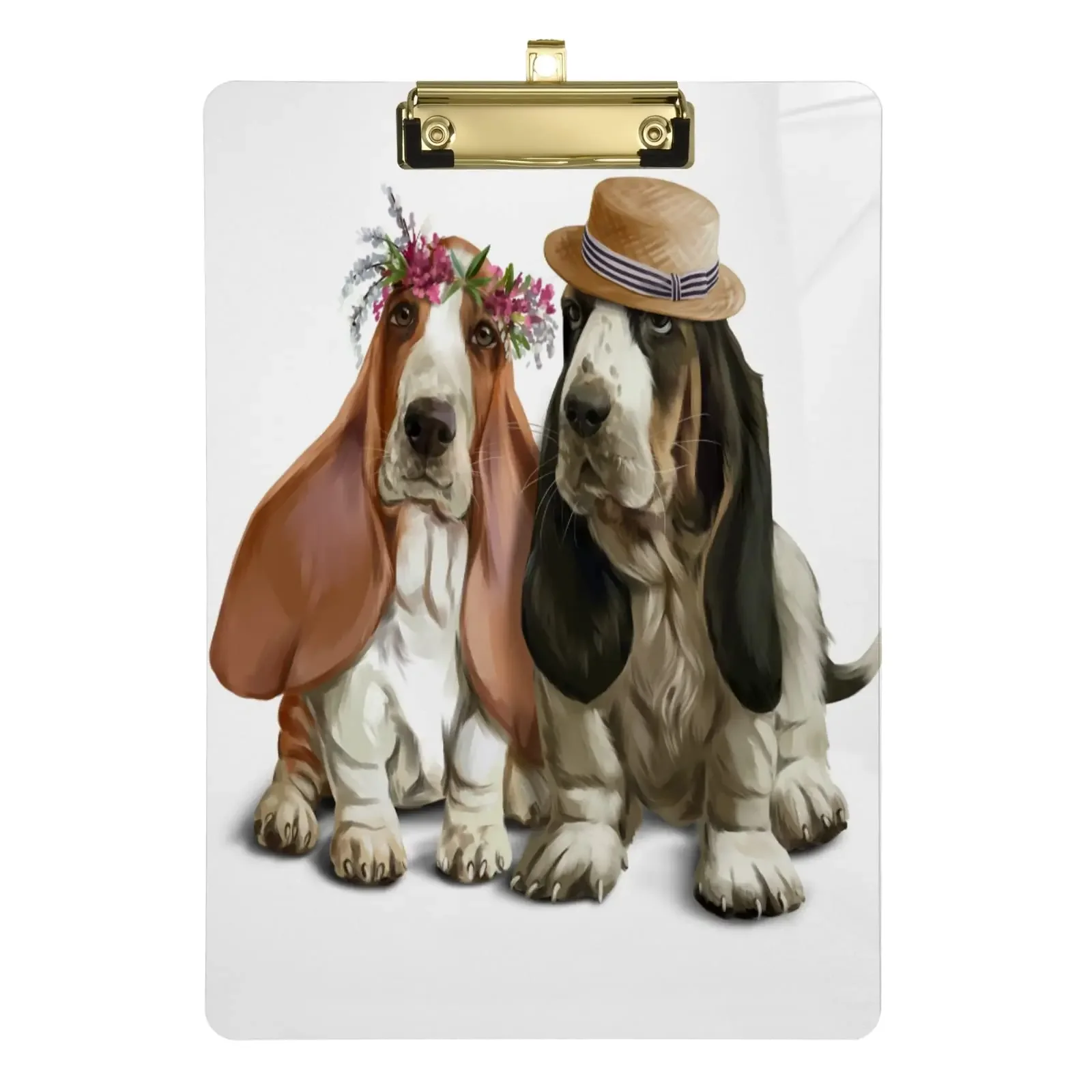 Puppy Dogs Acrylic Clipboard A4 Letter Size Clipboards for Student Teacher Officemate Low Profile Clip Standard Size Pet Pattern