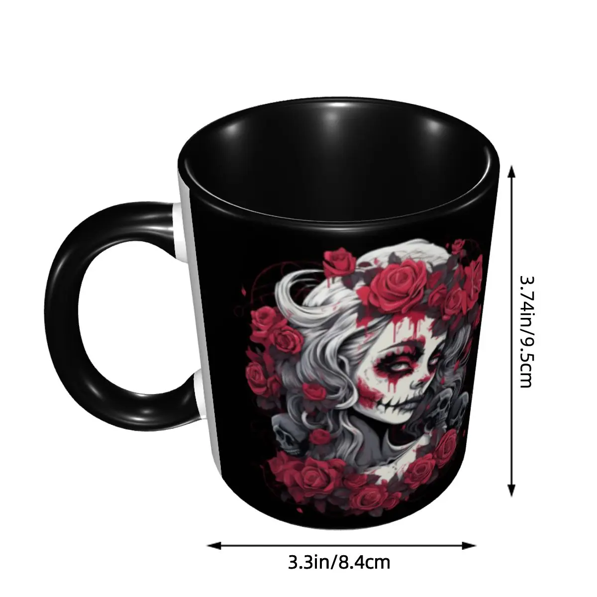 Alexander Gothic Las Elegantes Girls Day Of Dead Skull Mug Funny Ceramic Coffee Cups Tea Mugs Milk Cup Drinkware Gift Custom