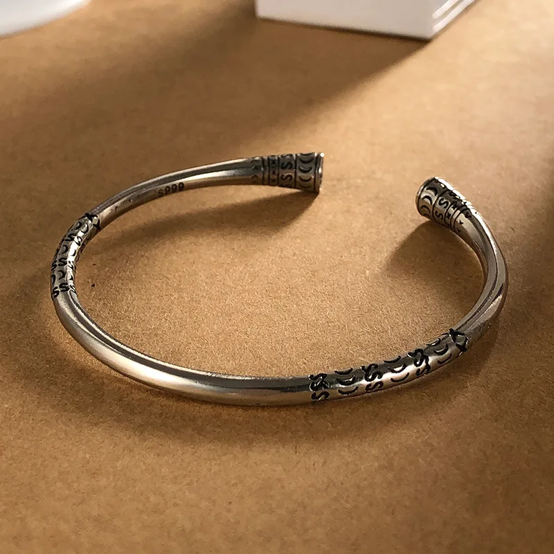 

Retro Silver Mobius Open Bracelet Fashion Personality Unisex Bracelet Banquet Jewelry Accessories Gift