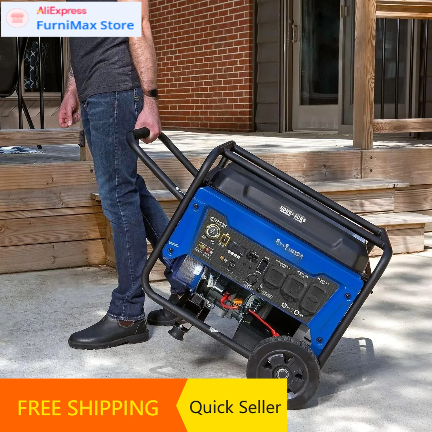 

Портативный генератор Activity PriceWatt для домашнего резервного питания с дистанционным электрическим запуском, автоматическим приводом заслонки, переключателем, готов к использованию в автодомах, с датчиком CO