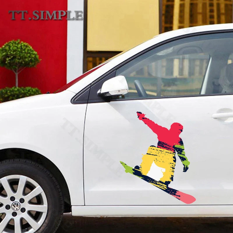 TT For Snowboard Mask Campervan Car Stickers Anime Car Accessoires Decal PVC Funny Vinyl Motorcycle RV JDM Sticker Decorative
