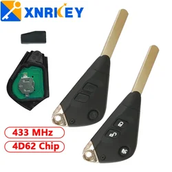 Xnrkey 3 botões 433mhz 4d62 chave do carro remoto para subaru forester impreza liberdade outback 2004-2009 tribeca chaves fob 57497ag153