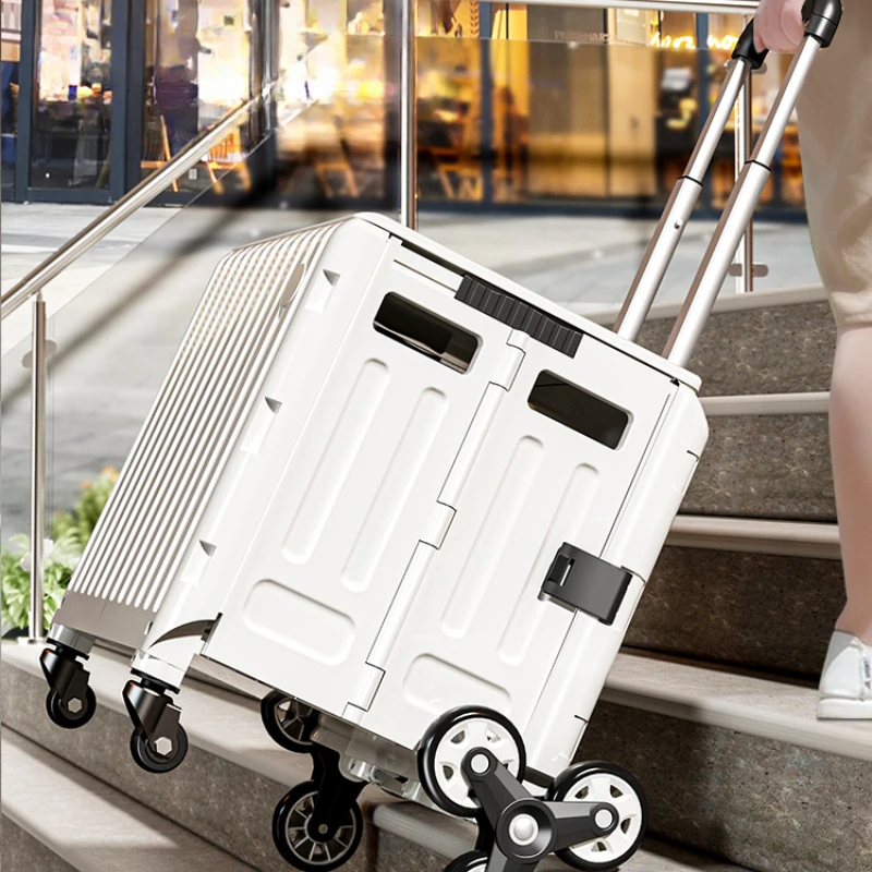 Shopping cart household folding shopping cart express trailer hand portable portable trolley.