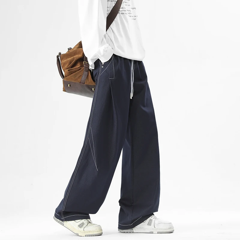 【Mirrordust】Новые осенние мужские брюки Scimitar, свободные повседневные широкие брюки High Street, универсальные длинные брюки