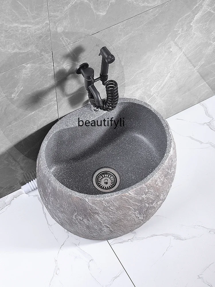 LXCourtyard Garden Outdoor Villa High-End Artificial Stone Mop Pool Sets Control Drainage Mop PoolSSS